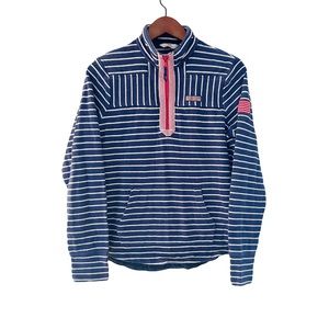 Vineyard Vines Striped Quarter Zip Shep Shirt Sz M